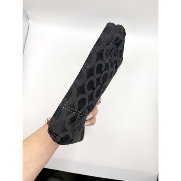 Coach Madison Fabric Canvas CC Logo Black Wristlet Vintage - Picture 5 of 6